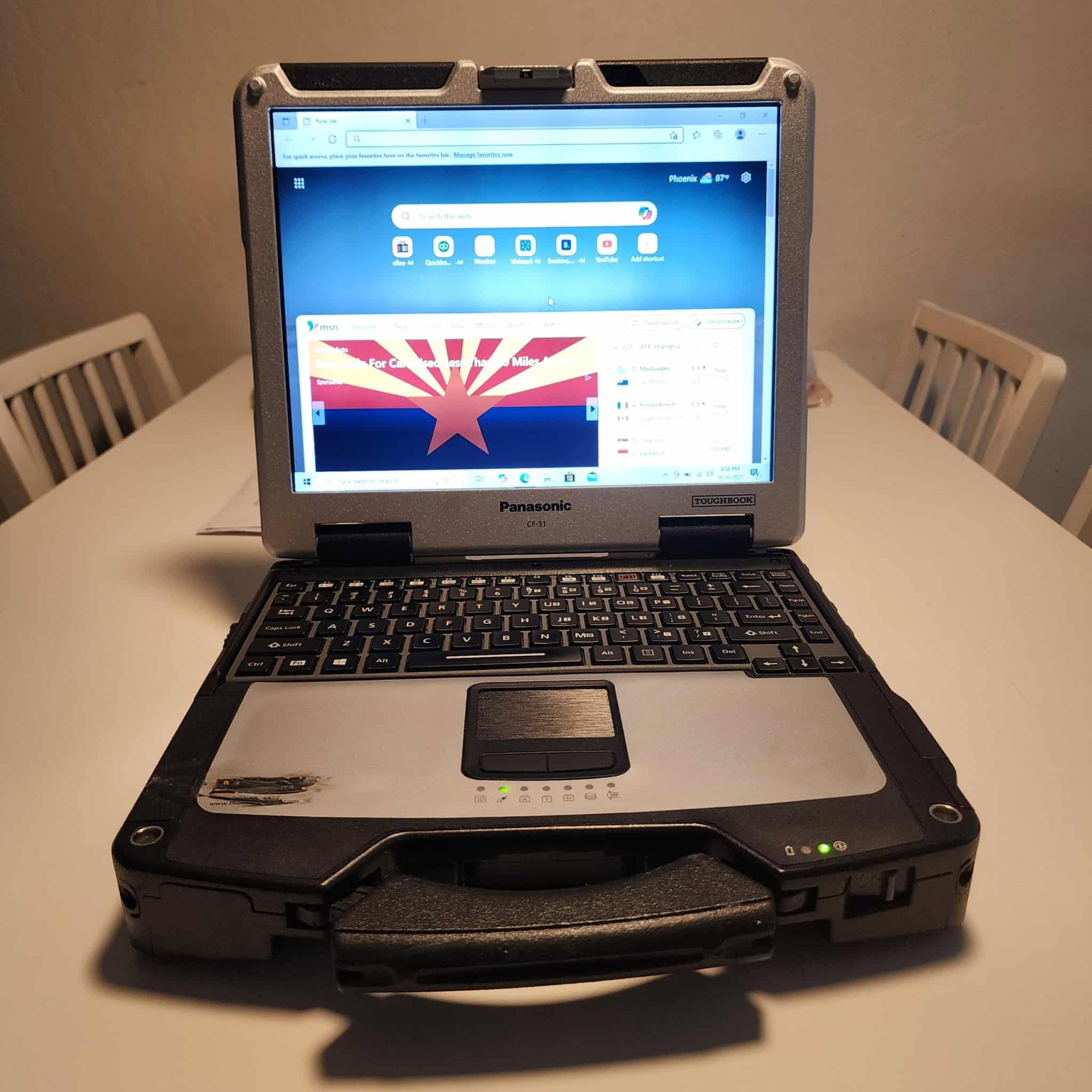 Toughbook laptop CF-31 MK5, 13.1" Intel Core i5 5th Gen Windows 10 Pro. Microsoft office installed. 8GB RAM 120GB SSD ** NO TRADES ** cord is inc