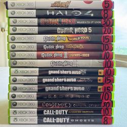 Xbox 360. Call of Duty. Grand Theft Auto. Guitar Hero