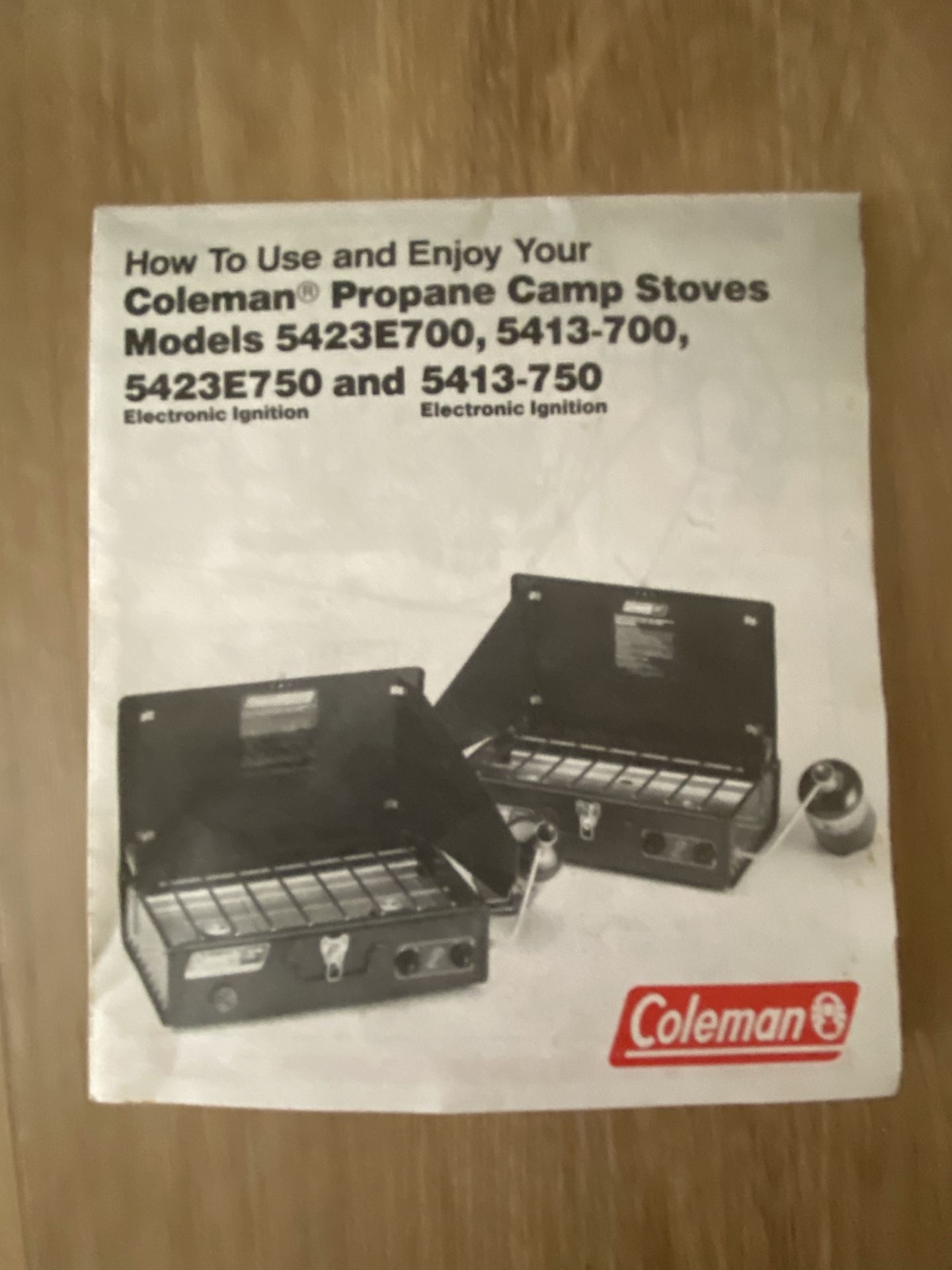 Vintage Coleman 2 Burner Propane Stove Model #5423E700. Never used.
