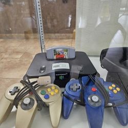Nintendo 64 W/2 Controllers And One Game 