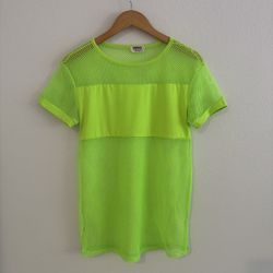 Size M Neon Green Mesh T-Shirt Top