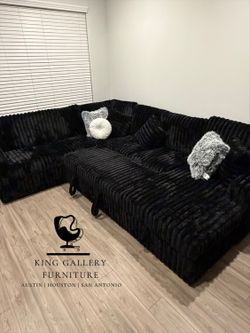 XL OVERSIZED U-Sectional Sofa Sleeper Couch with Pullout Bed and Storage (FREE DELIVERY)