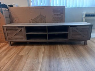 70" Rustic TV stand with barn doors