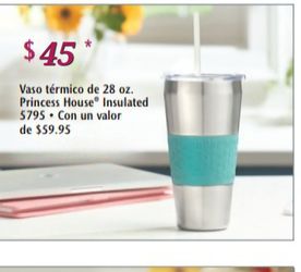 Vaso termico de 28 onzas princess house 🌻 $45🌻