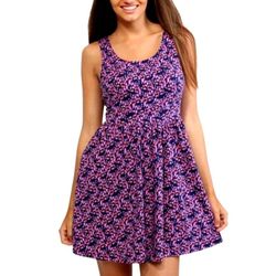 Vans Baby Doll Skater Dress Juniors XL Purple Floral Print Ellington New w Tags 