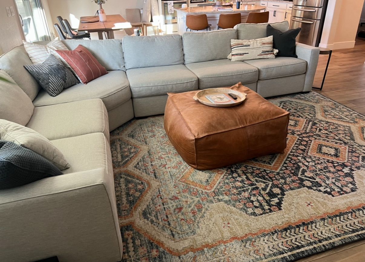 Leather Ottoman