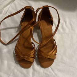 Girls' Latin Shoes Ballroom Shoes Salsa Shoes Line Dance Indoor Flat Size 1 1/2 (33)