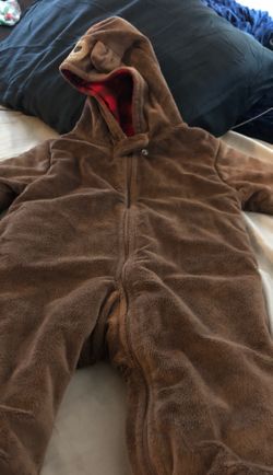 Luxurious baby bear warm jacket onesie