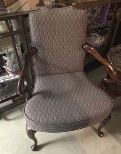 Antique upholstered arm chair