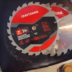 New Craftsman 10" -24T(Tooth) Sawblades 2 Count 