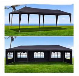 10'x30' Outdoor Canopy Party Wedding Tent White Gazebo Pavilion with Side Walls, Event