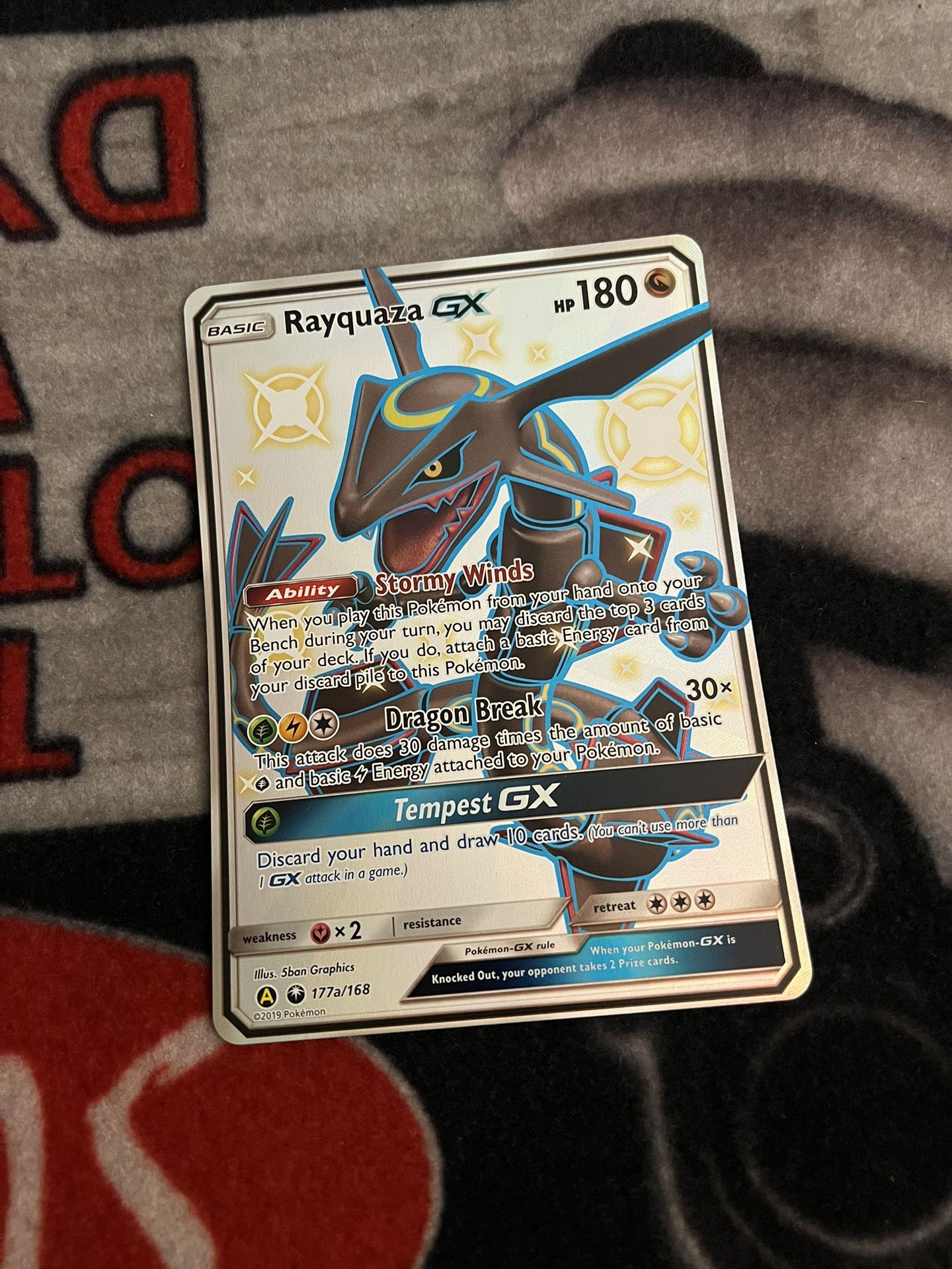 Pokemon Shiny Rayquaza GX 177a Hidden Fates Premium JUMBO Card Full Art