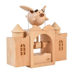 Flying Pig Castle Music Box