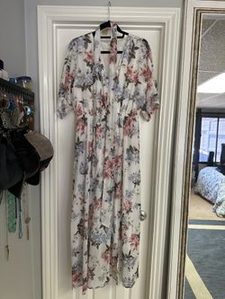 XL Maxi Chiffon Floral Dress