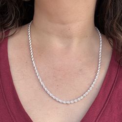 Plata 925 CADENA TORZAL 20 Pulgadas. 