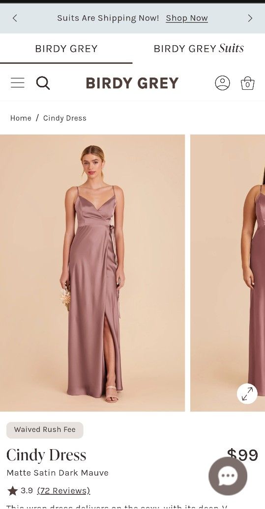 Dark Mauve Cindy Bridesmaid/Formal Dress From Birdy Grey