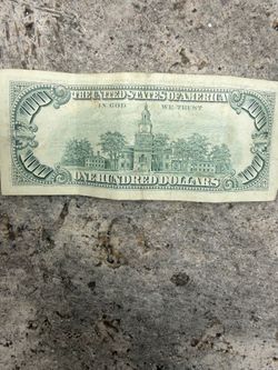 Authentic 1988 100 dollar bill