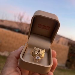 14k GOLD Tiger ring