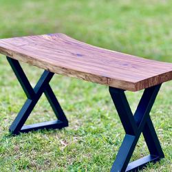 Texas Elm Live Edge Bench 