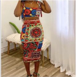Multicolor two piece set