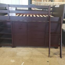 New Twin Size loft Bed With Dresser And Bookcase Tax Included