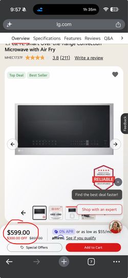 LG Smart Over-the-Range Convection Microwave with Air Fry