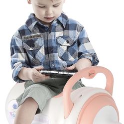 CAEKSALI Baby Bottle Ride On Toy for Toddlers 1-3, Silicone Nipple, Music & Lights, 360° Swivel Wheels, Supports up to 55lb, Ride Toys for Toddlers 1-