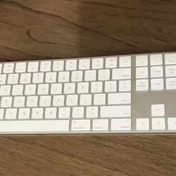 Apple Magic Keyboard with Numeric Keypad no cable, specifically model A1843.  Connectivity: Bluetooth wireless technology- pickup from Northridge area