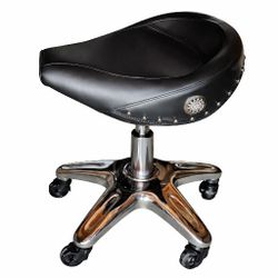 Brand New U.S. General Biker-Style Pneumatic Shop Rolling Seat w/ Wheels