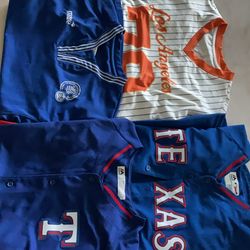 A collection of sports shirts