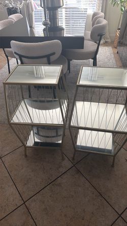 To Glass and gold tables