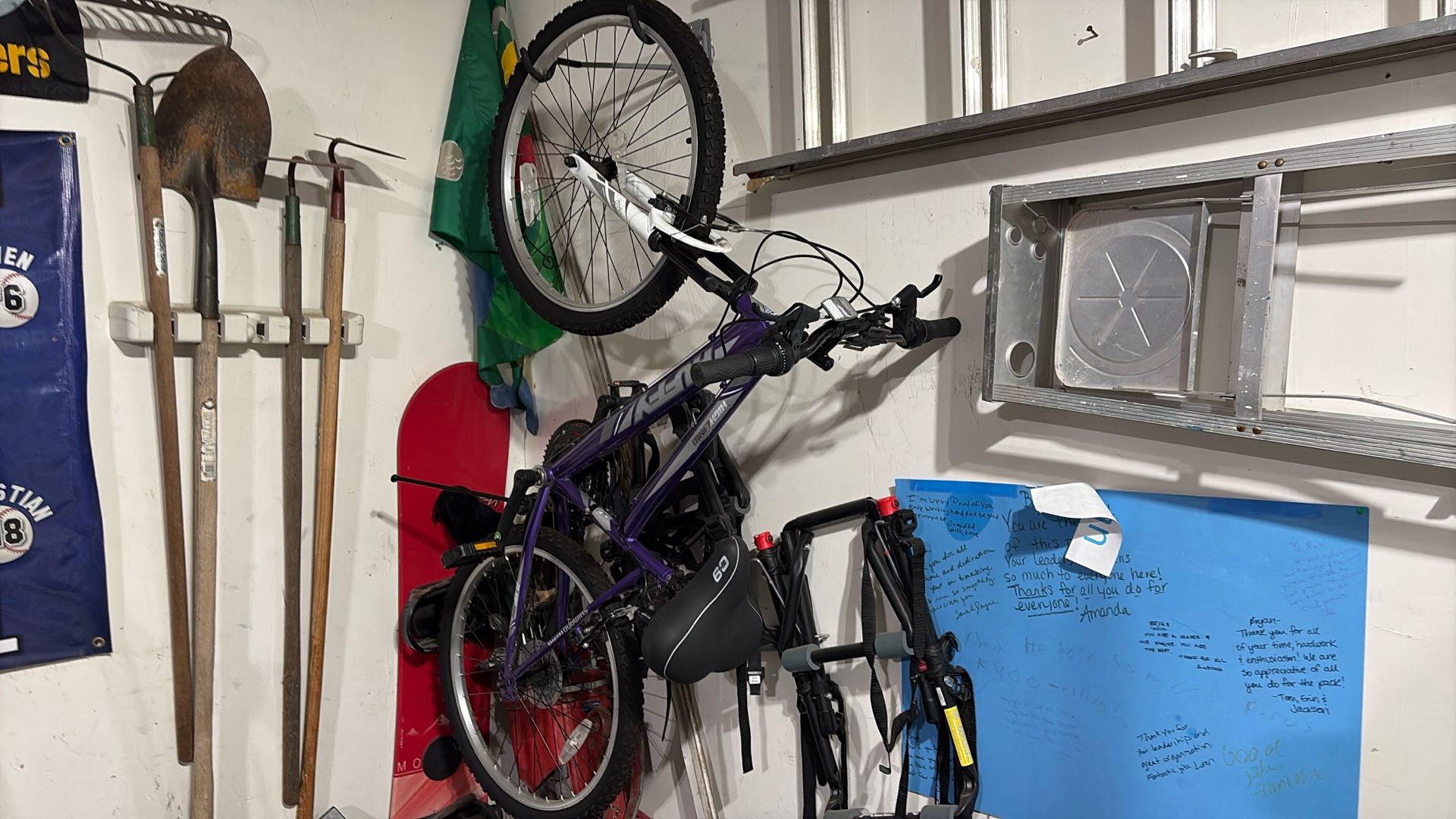 purple Huffy Mountain Bike