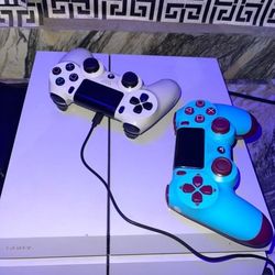 Ps4 Slim With Games And Double Controllers White 