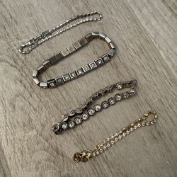 4 x Cubic Zirconia Bracelets  