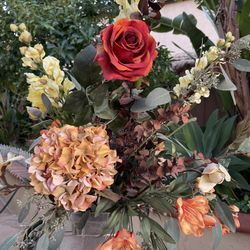 Large Floral Centerpiece Bouquet With Decorative Vase