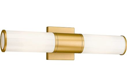 METWET Bathroom Vanity Light Fixtures, Gold Wall Lights in Milk Glass Indoor Wall Sconce, Modern Wall Light Up and Down Wall Mount Lamp for Bathroom, 