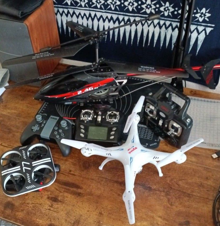 Rc Drone Bundle With Large Rc Helicopter