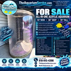 Half circle AIO acrylic aquarium