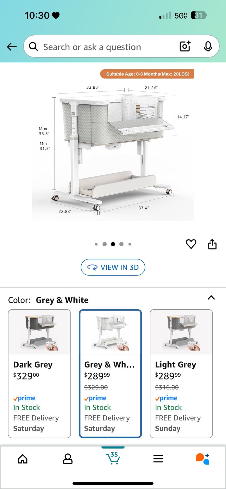 Rocking Baby Bassinet