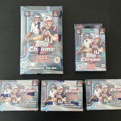 Topps Chrome Hobby Box Hangers And Blaster NFL 2025