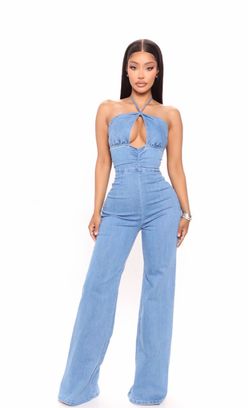 Fashion nova denim jumpsuit