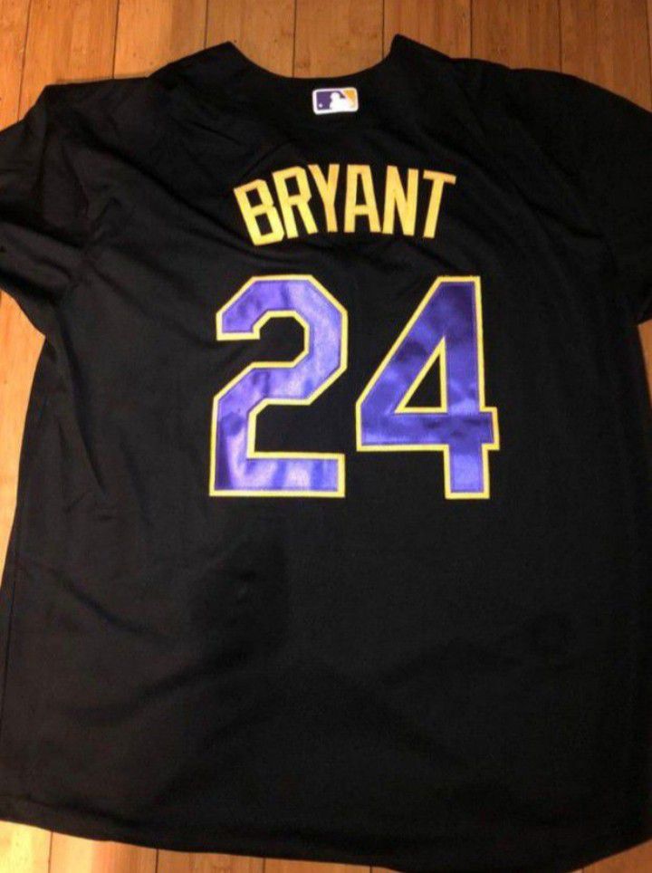Kobe Bryant #8/24 Los Angeles Dodgers Blue Cool Base Stitched Jersey Lakers  M