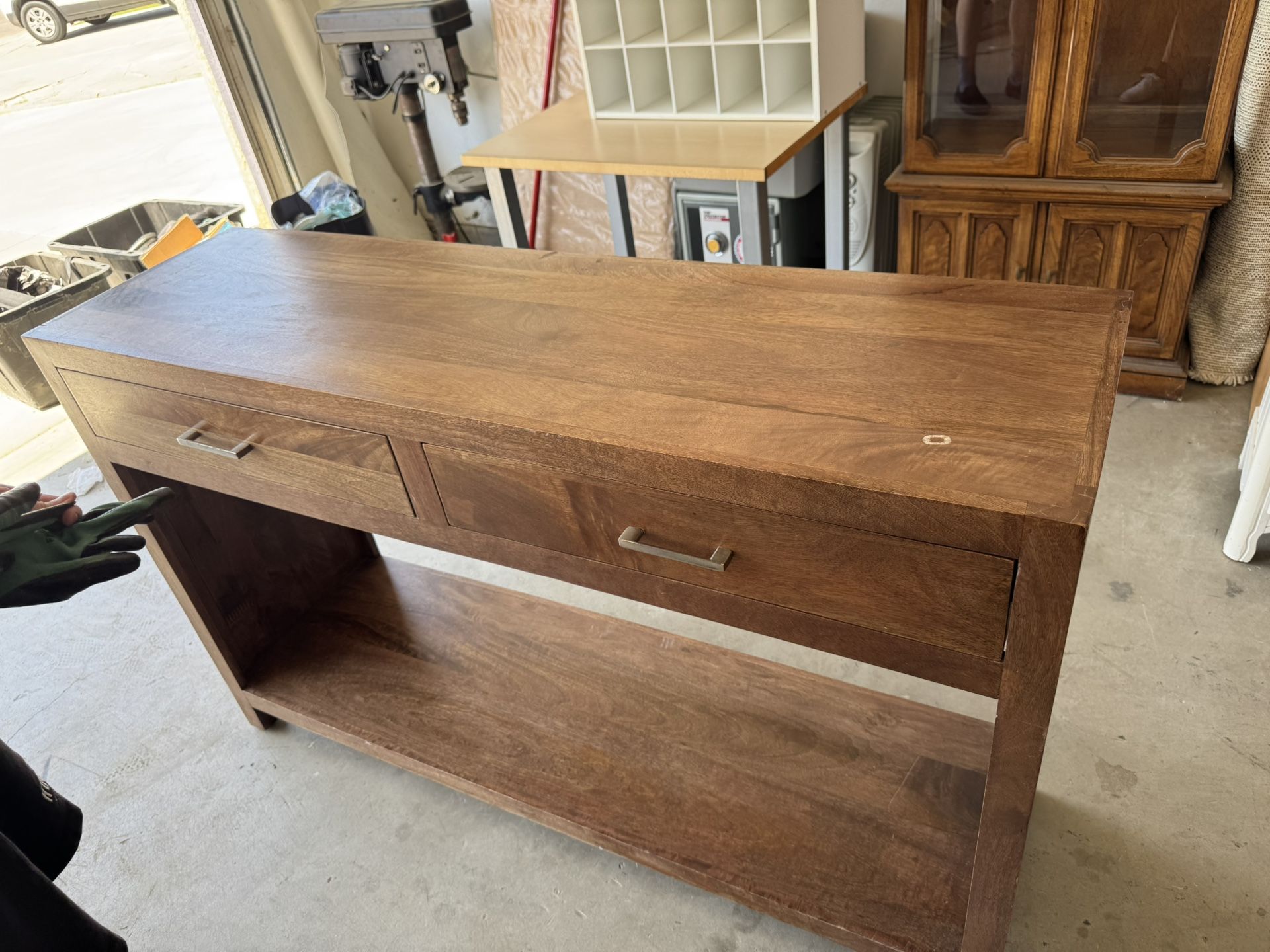 Brown console table
