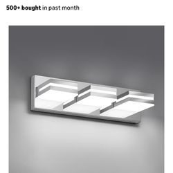 2-Pack Modern LED Small Bathroom Lights Fixtures 3-Light