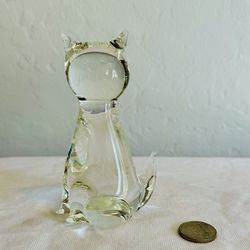 vintage glass cat figurine