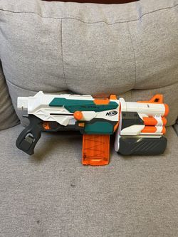 NERF Modulus Tri-Strike Blaster & Extension Tested & Working (No Ammo)