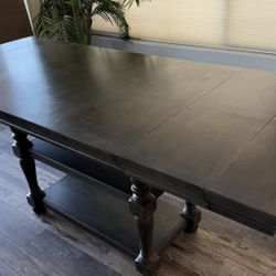 Real Wood Dining Table So The Some Wear Marks.