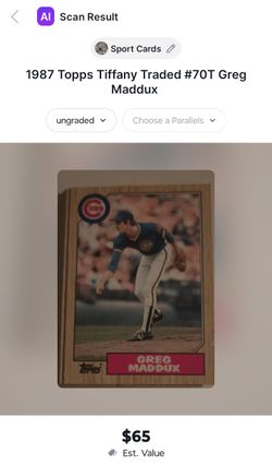 Greg Maddox Baseball Card 