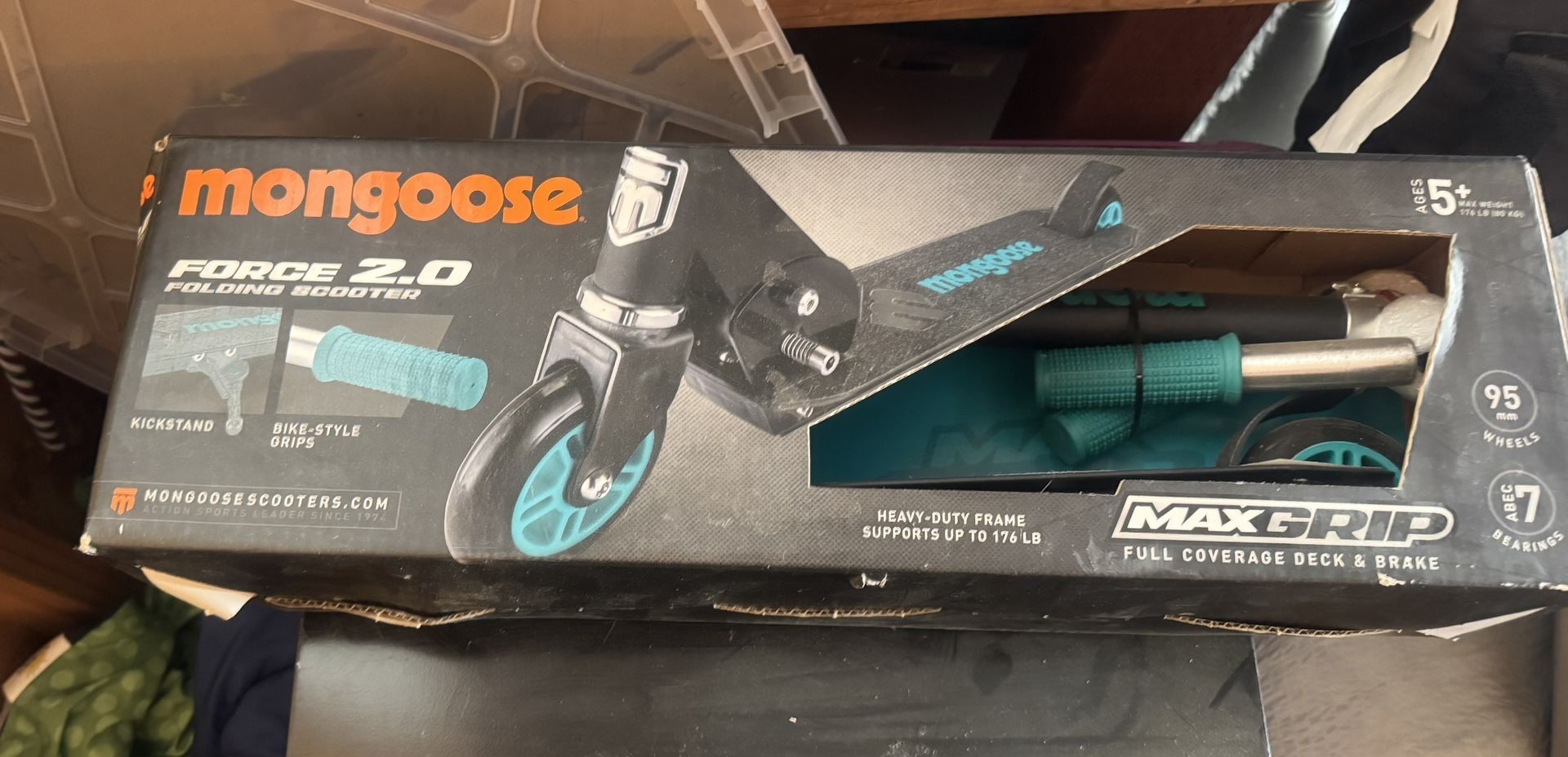mongoose FORCE 2.0 FOLDING BOODTER mons KICKSTAND BIKE-STYLE GRIPS MONGOOSE SCOOTERS