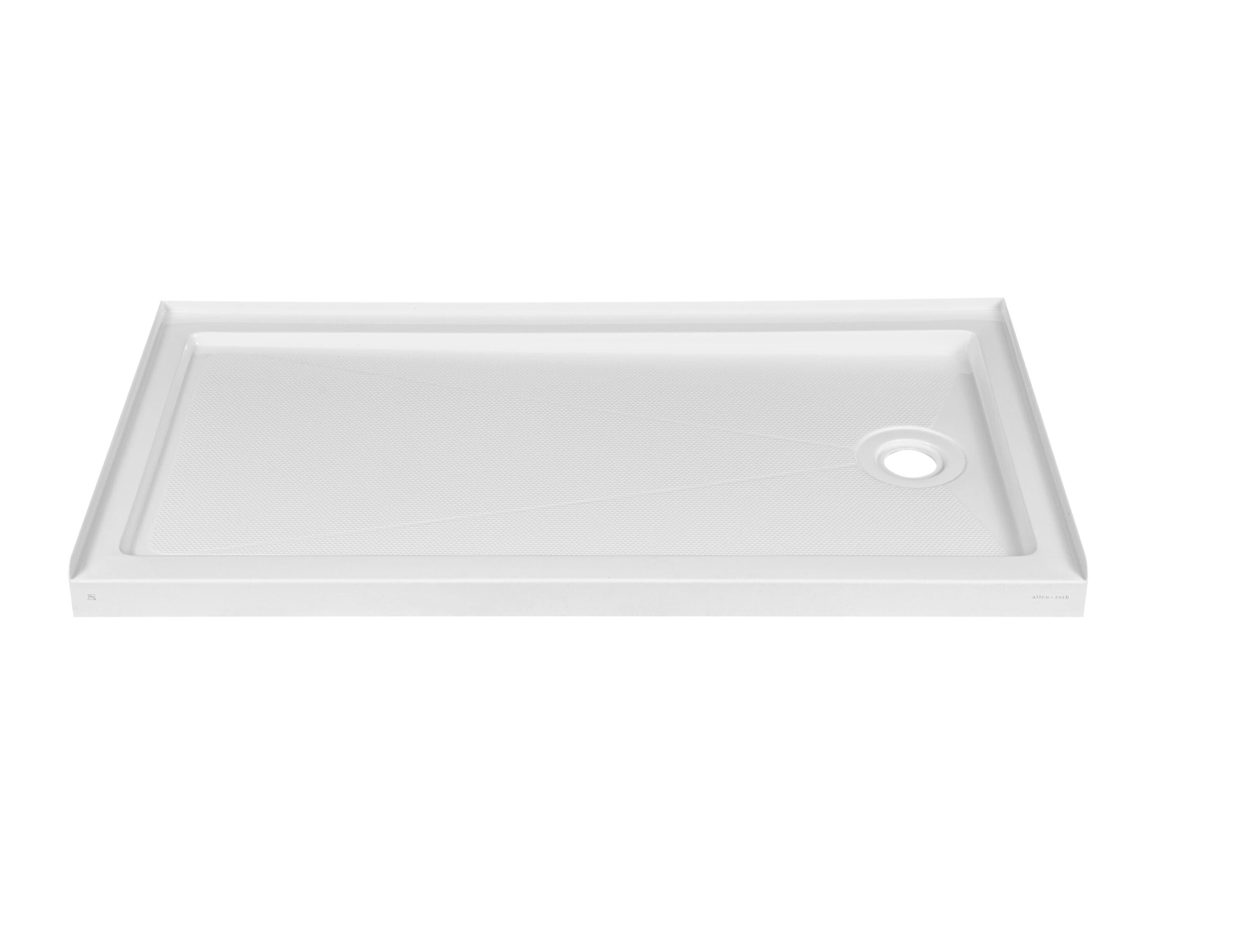 Passage 60 X 32 Alcove Shower Pan Base with Right Drain in White